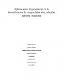 Aplicaciones Ergonómicas en la identificación de riesgos laborales, relación persona- maquina