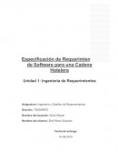 Ingenieria de requerimientos. La cadena Hotelera