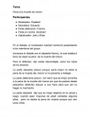 Pena a la muerte de menor