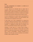 Las teorías contemporáneas de la educación y su relación con el profesional del currículo