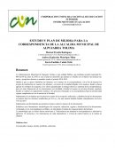 ESTUDIO Y PLAN DE MEJORA PARA LA CORRESPONDENCIA DE LA ALCALDIA MUNICIPAL DE ALPUJARRA TOLIMA