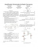 Amplificador Sintonizado de Radio Frecuencia