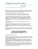 Despierta es hora de soñar