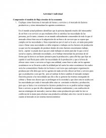 Comprender el modelo de flujo circular de la economía. Página 1