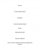Control. Diagrama de Gantt para gestión del proyecto