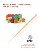 Propiedades de los materiales. Análisis de objetos