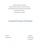Punto de vista de la formación personal y profesional
