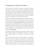 El impacto de la evaluación en México