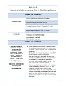 Propuesta de solución al problema ético en el ámbito organizacional