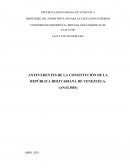 Antecedentes de la Constitución de la República Bolivariana de Venezuela