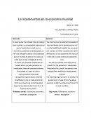 INCERTIDUMBRE DE LA ECONOMIA MUNDIAL