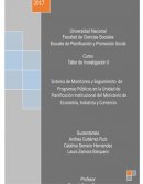 El monitoreo y seguimiento de Programas Públicos por parte de la Unidad de Planificación Institucional del Ministerio de Economía, Industria y Comercio (MEIC)