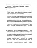EL DIP EN LA EDAD MEDIA, LA RELACION ENTRE LA IGLESIA Y EL ESTADO REGULADO POR EL DIP