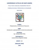 Introducción a planeamiento y control de la producción