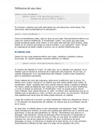 Definicion de una clase public class HolaMundo. Página 1