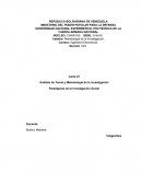 Análisis de Teoría y Metodología de la investigación. Paradigmas de la Investigación Social