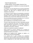¿Por qué es importante la meditación en el proceso del desarrollo del Aprendizaje?