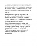 Discriminacion en vida cotidiana