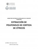 EXTRACCIÓN DE POLIFENOLES DE CORTEZA DE CÍTRICOS