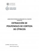 EXTRACCIÓN DE POLIFENOLES DE CORTEZA DE CÍTRICOS