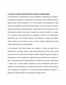 Los seres humanos administramos desde la cotidianeidad