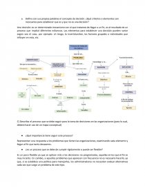 ¿Qué criterios o elementos son necesarios para establecer que es y que no es una decisión?. Página 1