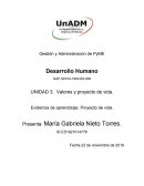 Desarrollo humano. Valores y proyecto de vida