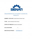 ASEGURAMIENTO DE LA CALIDAD Y CALIDAD DEL PRODUCTO