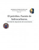 El petróleo. Fuente de hidrocarburos. Actividad de adquisición del conocimiento