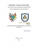 Gestion de procesos y benchmarking a la empresa Tupamaru