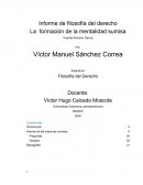 Informe de filosofía del derecho. La formación de la mentalidad sumisa