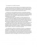 La investigación en la sociedad como principio