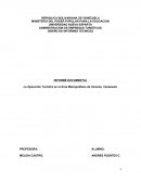 La Operación Turística en el Área Metropolitana de Caracas, Venezuela