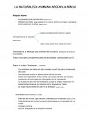 LA NATURALEZA HUMANA SEGÚN LA BIBLIA