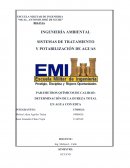 PARÁMETROS QUÍMICOS DE CALIDAD: DETERMINACIÓN DE LA DUREZA TOTAL