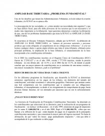 AMPLIAR BASE TRIBUTARIA: ¿PROBLEMA FUNDAMENTAL?. Página 1