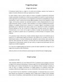 Tragedia griega. Origen del teatro