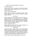 PROYECTO DE CULTURA POPULAR Y FOLKLORE