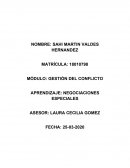 Negociaciones especiales