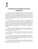 LA ENTREVISTA PSICOTERAPÉUTICA BREVE INTEGRATIVA