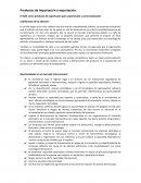 Productos de Importación o exportación