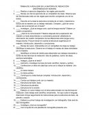 TRABAJOS A REALIZAR EN LA MATERIA DE REDACCIÓN