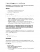 La Frecuencia Respiratoria