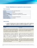 Modalidades de la organización y tipos de empresa