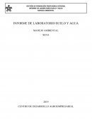 INFORME DE LABORATORIO SUELO Y AGUA