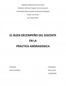 EL BUEN DESEMPEÑO DEL DOCENTE EN LA PRACTICA ANDRAGOGICA