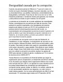 Desigualdad causas por la corrupcion