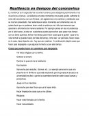 Resiliencia en tiempos del coronavirus