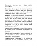 Conceptos básicos del trabajo social comunitario