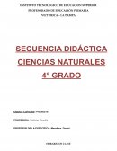 SECUENCIA DIDÁCTICA - CIENCIAS NATURALES PARA 4° GRADO